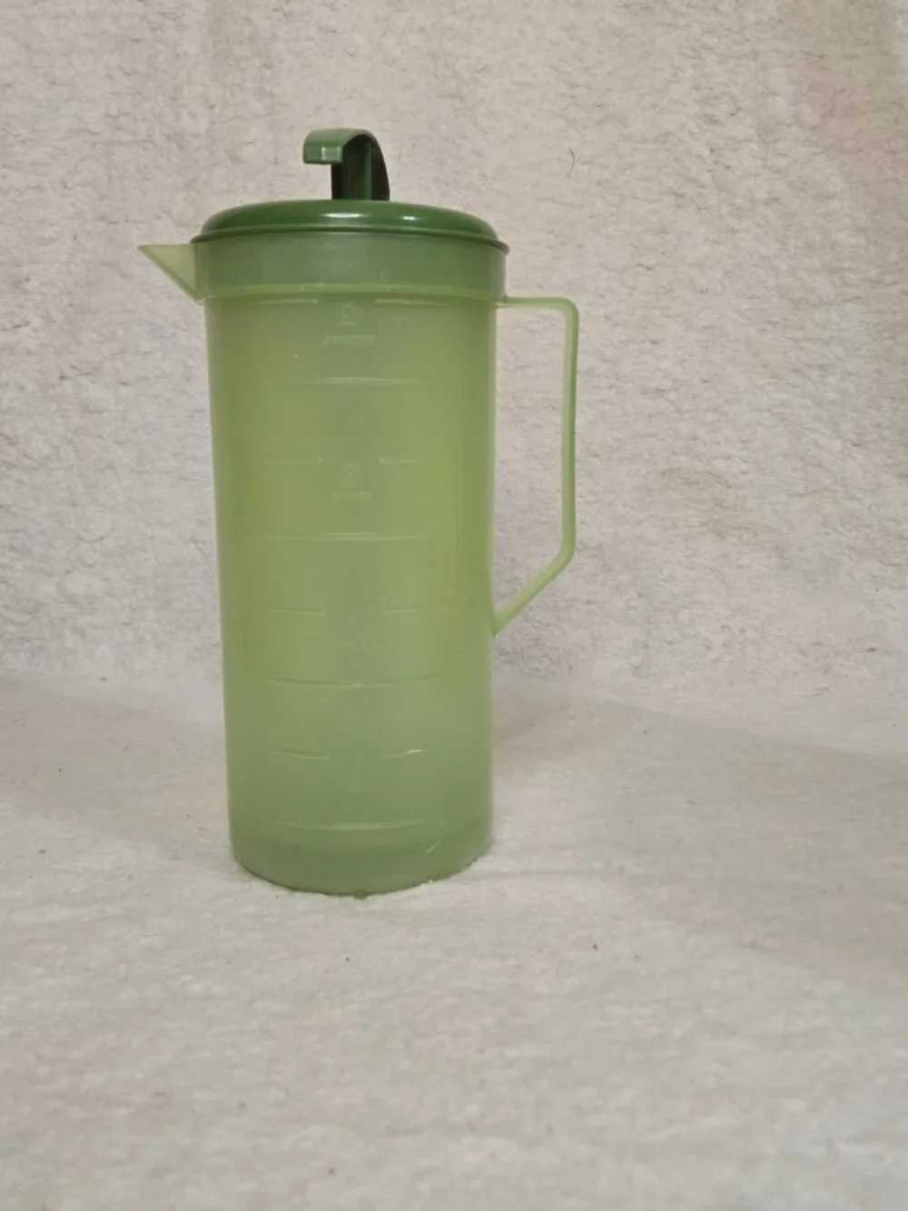 Vintage 2 Qt Federal Housewares Measuring Mixer Pitcher Green 1970s